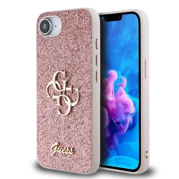 Carcasa Guess Fixed Glitter 4G Metal Logo para iPhone 16e