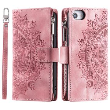 Funda Mandala Series para iPhone 16e - Estilo Cartera - Rosa Dorado