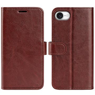 Funda de cartera con cierre magnético para iPhone 16e - Marrón