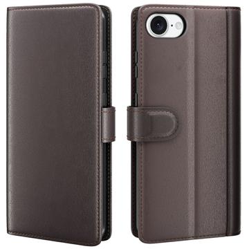 Funda de Cuero para iPhone 16e - Estilo Cartera - Marrón