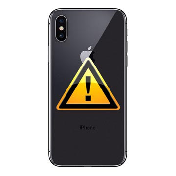Reparación Tapa de Batería para iPhone X - incl. marco - Negro