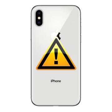 Reparación Tapa de Batería para iPhone X - incl. marco - Plateado