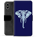 Funda Cartera Premium para iPhone X / iPhone XS - Elefante