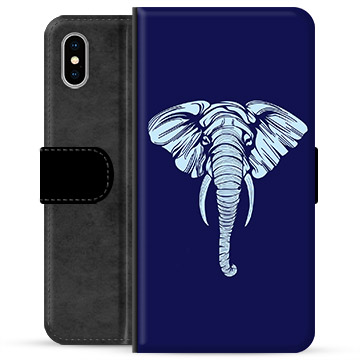Funda Cartera Premium para iPhone X / iPhone XS - Elefante