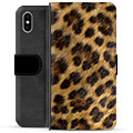 Funda Cartera Premium para iPhone X / iPhone XS - Leopardo