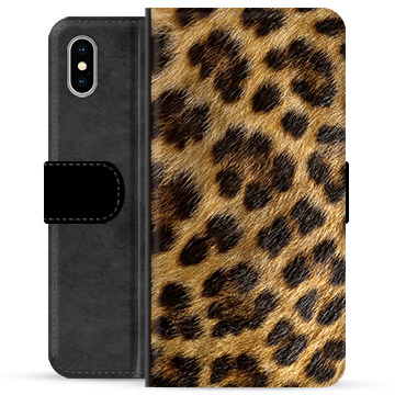 Funda Cartera Premium para iPhone X / iPhone XS - Leopardo