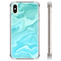 Funda Híbrida para iPhone X / iPhone XS - Mármol Azul