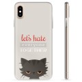 Funda de TPU para iPhone X / iPhone XS - Gato Enfadado