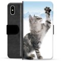 Funda Cartera Premium para iPhone X / iPhone XS - Gato