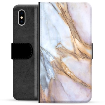 Funda Cartera Premium para iPhone X / iPhone XS - Mármol Elegante