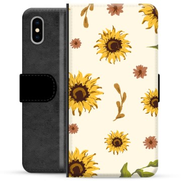 Funda Cartera Premium para iPhone X / iPhone XS - Girasol