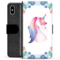 Funda Cartera Premium para iPhone X / iPhone XS - Unicornio