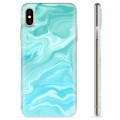 Funda de TPU para iPhone X / iPhone XS - Mármol Azul