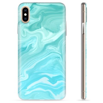 Funda de TPU para iPhone X / iPhone XS - Mármol Azul