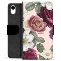 Funda Cartera Premium para iPhone XR - Flores Románticas