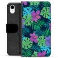 Funda Cartera Premium para iPhone XR - Flores Tropicales