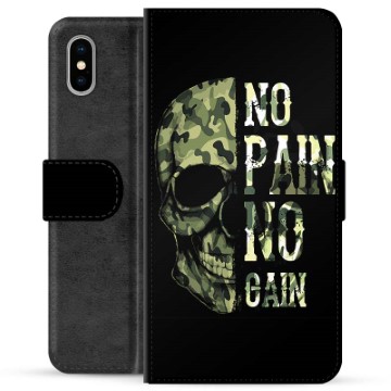 Funda Cartera Premium para iPhone X / iPhone XS - No Pain, No Gain