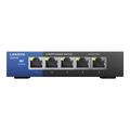 Conmutador Gigabit de Sobremesa Linksys LGS105 de 5 Puertos para Empresas - Negro