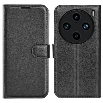 Funda con Cierre Magnético para vivo X100 Pro - Estilo Cartera - Negro