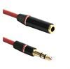 Cable Extensible de Audio 3.5mm / 3.5mm - Rojo