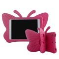 Carcasa Infantil 3D Antichoque para iPad Mini 2, iPad Mini 3 - Mariposa - Rosa Fuerte