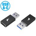 Adaptador USB 3.1 Typo-A / Typo-C Angelbird - Negro