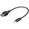 Cable Adaptador USB 3.0/USB 3.1 Tipo-C OTG Goobay SuperSpeed - Negro