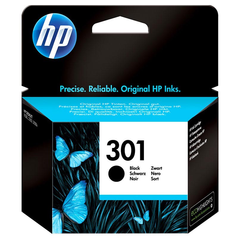 HP 301 Cartucho de Tinta - Deskjet 1000, 2540 AiO, Officejet 2620 AiO -  Negro