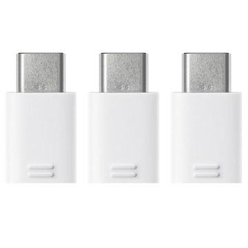 Adaptador MicroUSB / USB Tipo-C Samsung EE-GN930KW - Blanco - 3 Piezas