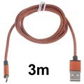 Cable Premium USB 2.0 / MicroUSB - 3m - Naranja