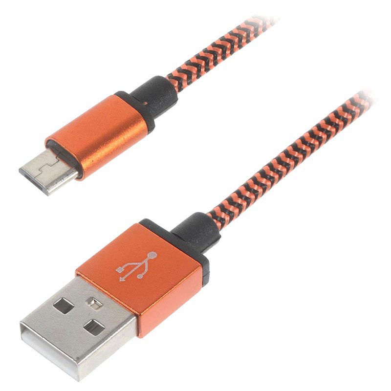 Cable Premium USB 2.0 / MicroUSB - 3m - Naranja