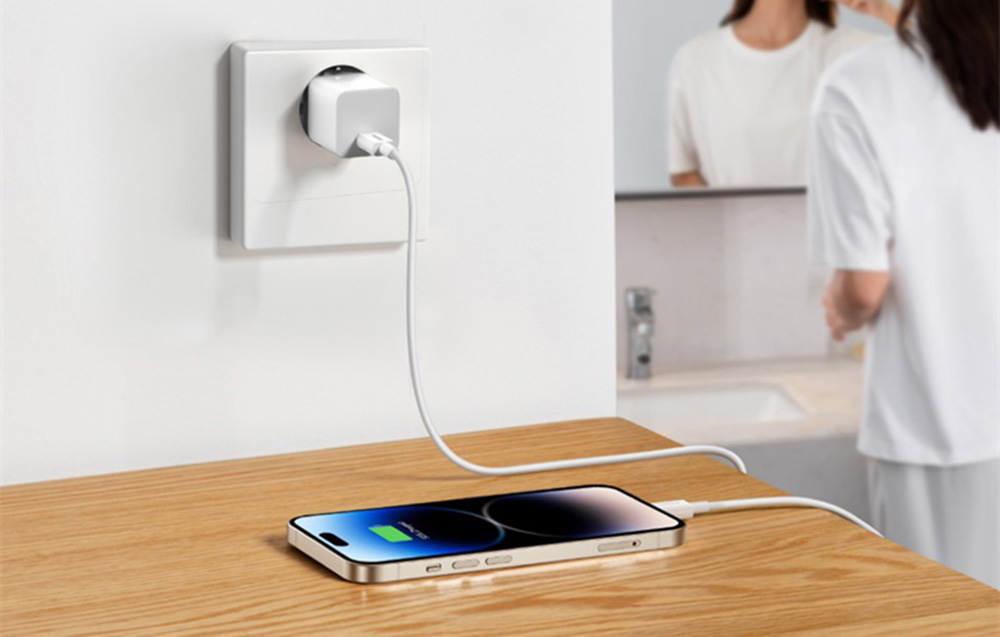 Baseus Mini GaN5 20W USB-C Cargador de pared - Blanco