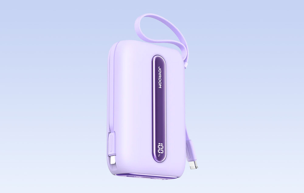 Joyroom JR-L012 Plus 20000mAh Power Bank con cables USB-C y Lightning - 22.5W - Morado