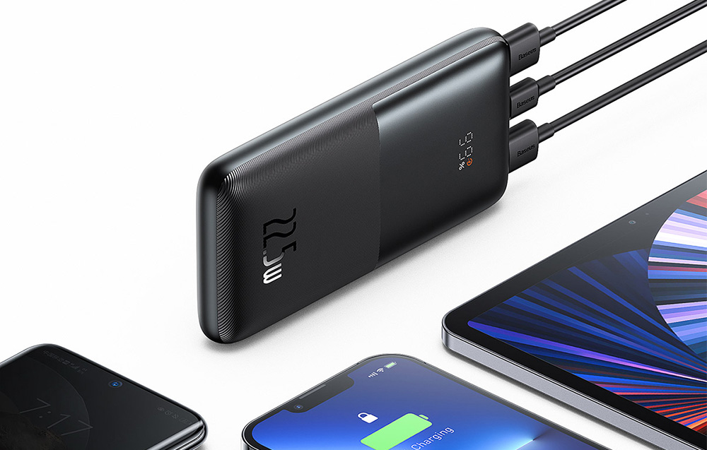 Baseus Bipow Pro Digital Display Fast Charge Power Bank 10000mAh/22.5W - 2xUSB, USB-C - Negro
