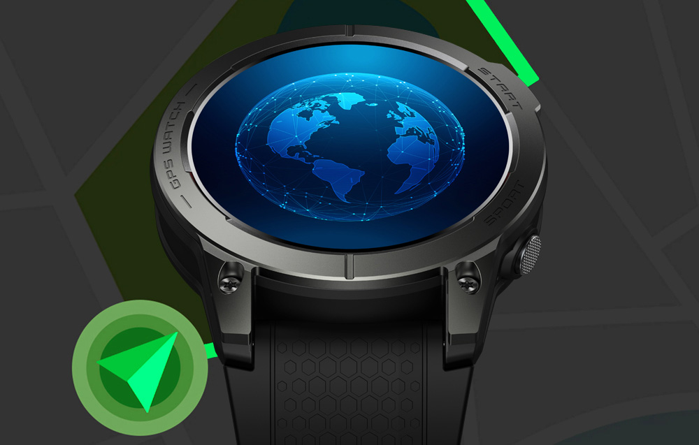 Zeblaze Stratos 3 Smartwatch con GPS y pantalla Ultra HD AMOLED - Negro