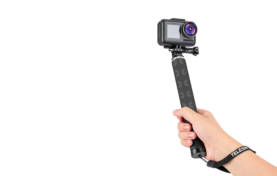 Telesin GP-MNP-90T Bastón / Trípode deportivo para cámara selfie - 0.9m - Negro