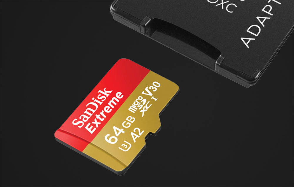 Tarjeta de memoria SanDisk Extreme microSDXC UHS-I U3 SDSQXAH-064G-GN6AA - 64 GB