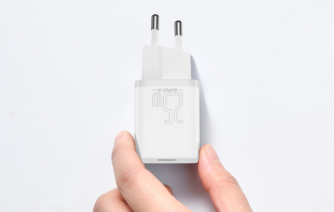 Baseus Super Si Quick USB-C Charger 25W - Blanco