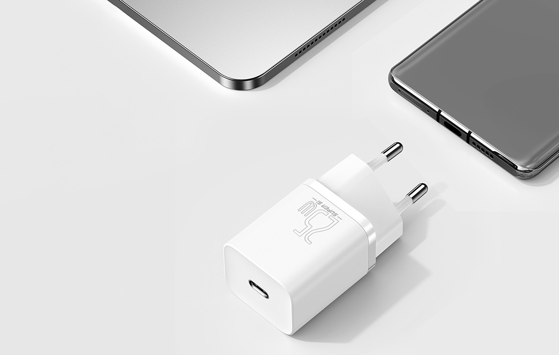 Baseus Super Si Quick USB-C Charger 25W - Blanco